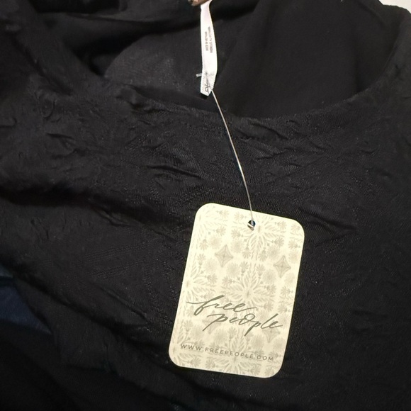 Free People Black Long Sleeve Slit Gown - Picture 6 of 7